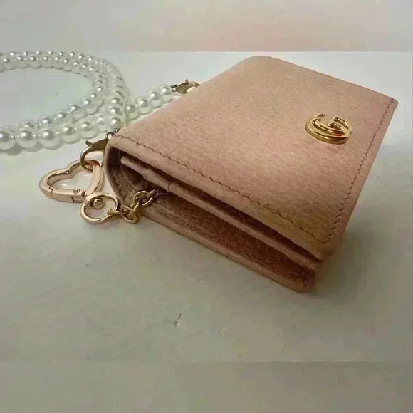 Authentic Gucci compact wallet  Pink Beige - Picture 7 of 13